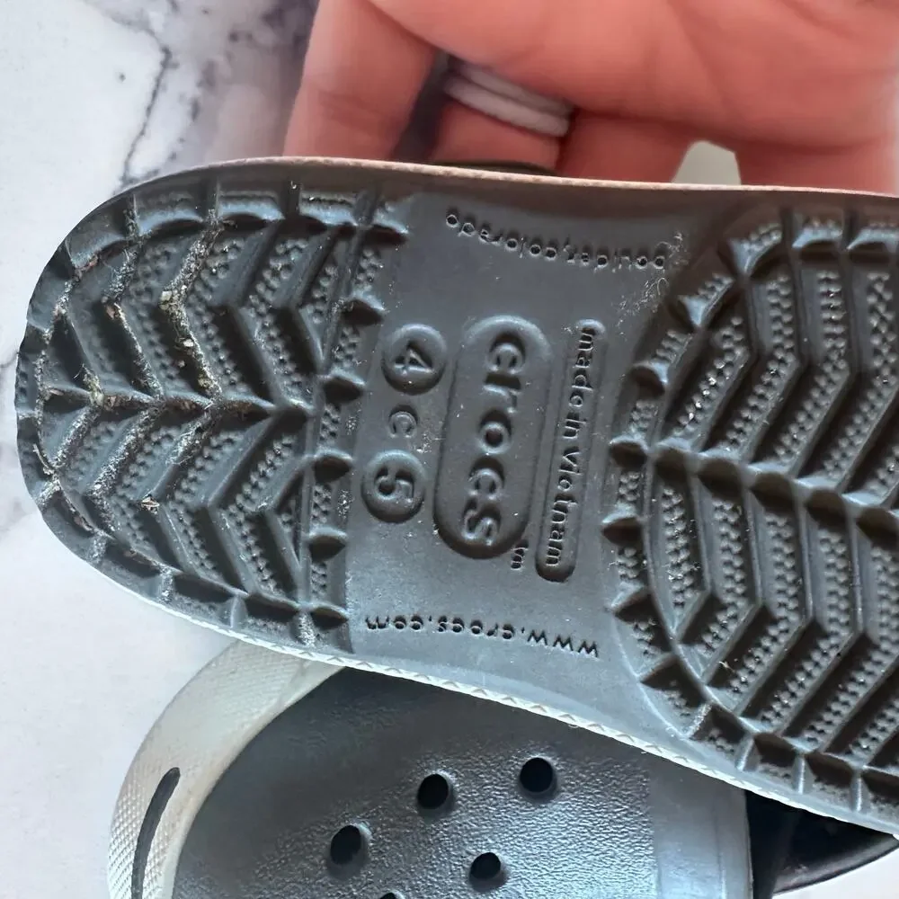Crocs Crocband Sandals - Blue and White - Size 4/5